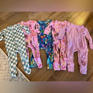 Gigi & Max Newborn 0-3 Zippies Sleeper Bamboo LOT